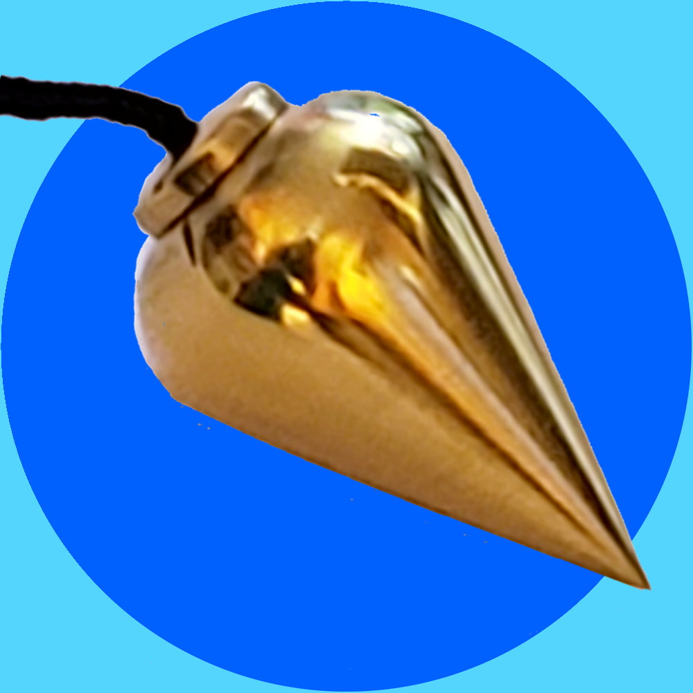 Teardrop Brass Pendulum.