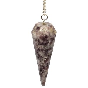 Lepidolite Crystal Pendulum.