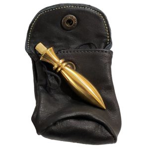 Leather Pendulum Pouch Large with Pendulum.