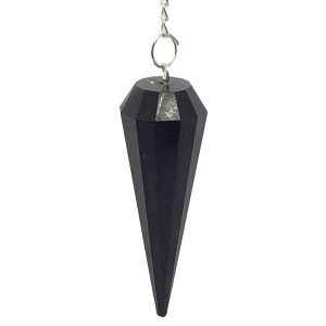 Tourmaline Black Crystal Pendulum.