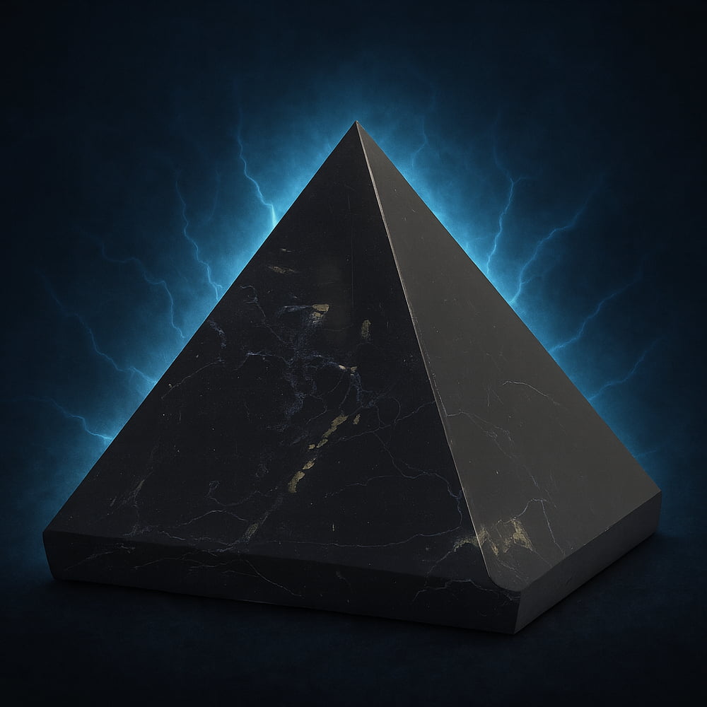 Shungite Pyramid for protection in the environment.