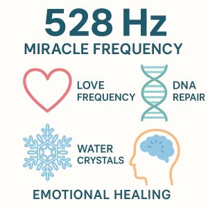 Infographic of 528 Hz Frequency.