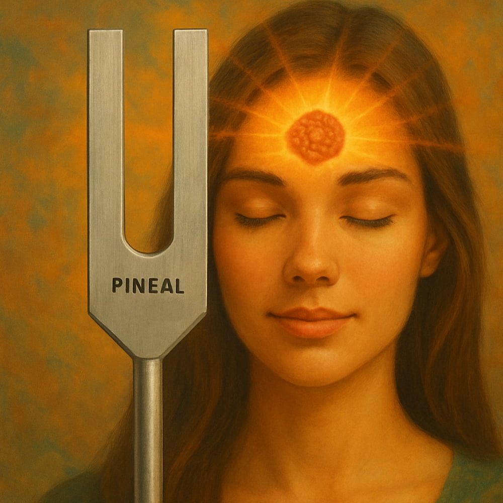 Pineal Gland Tuning Fork with Young Woman.