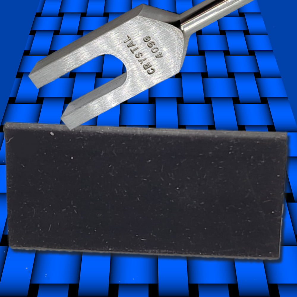 Rubber activator for tuning forks.