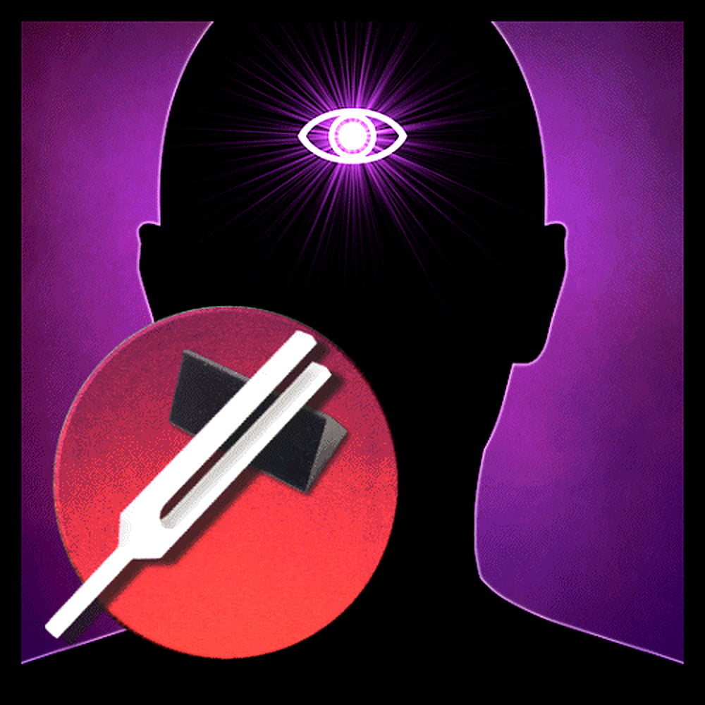 Pineal Gland Tuning Fork with Rubber Activator.