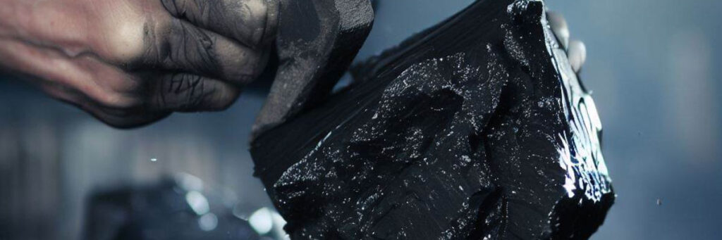 Shungite being mined by hand