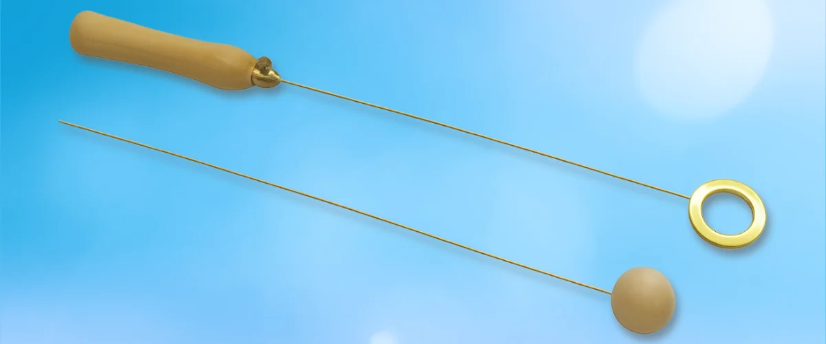 Bobber Pro with adjustable handle and interchangeable wooden ball and brass washer.