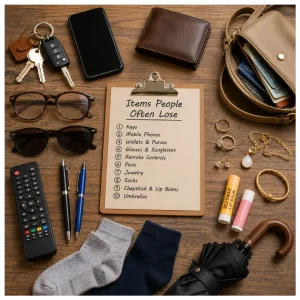 Commonly lost items.