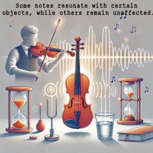 Man playing a violin showing the concept of resonance.