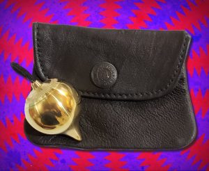 Small leather pendulum pouch.