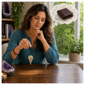 Ask precise questions using a pendulum to locate lost items.