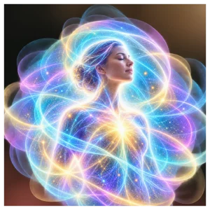 Aether field surrounding woman. Aether field surrounding woman.