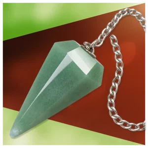 Aventurine Green Crystal Dowsing Pendulum. Aventurine Green Crystal Dowsing Pendulum.