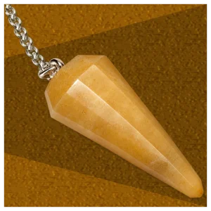 Golden Healer Quartz Crystal Pendulum. Golden Healer Quartz Crystal Pendulum.
