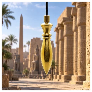 Karnak pendulum Karnak pendulum with temple background.