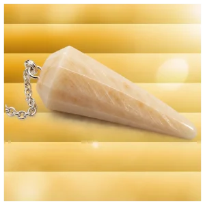 Moonstone Cream Crystal Pendulum. Moonstone Cream Crystal Dowsing Pendulum.