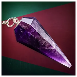 Amethyst premium crystal pendulum. Amethyst premium crystal dowsing pendulum.