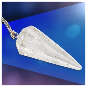 Clear Quartz Crystal Pendulum. Clear Quartz Crystal Dowsing Pendulum.