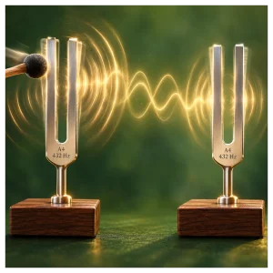 Resonance illustrated using two 432 Hz tuning forks. Resonance illustrated using two 432 Hz tuning forks.
