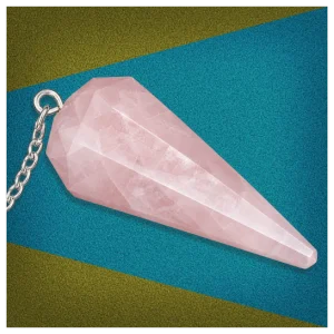 Rose Quartz Premium Crystal Pendulum. Rose quartz premium crystal pendulum.