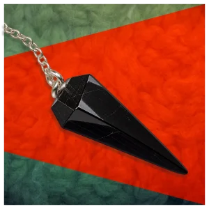 Tourmaline Black Crystal Pendulum Tourmaline Black Crystal Dowsing Pendulum.